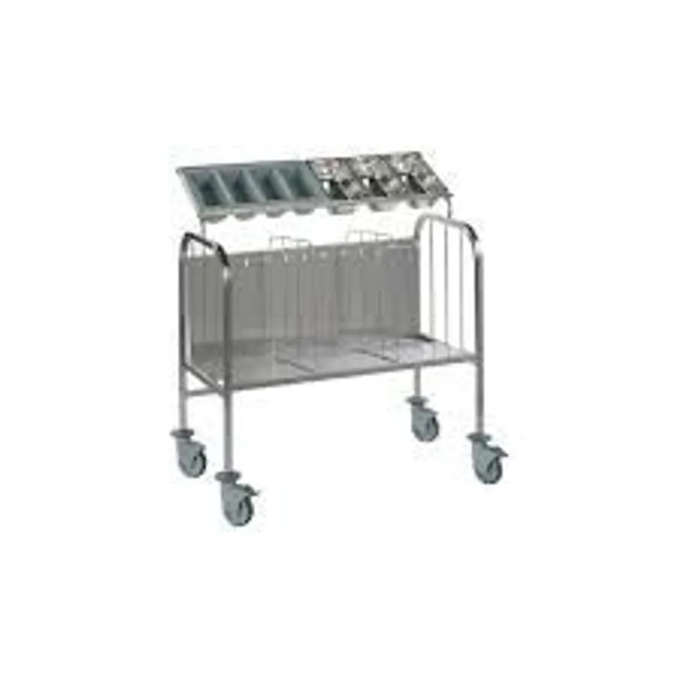 BRAND NEW DX385 MATFER BOURGEAT TWO DIVIDER PLATE AND CUTLERY TROLLEY
