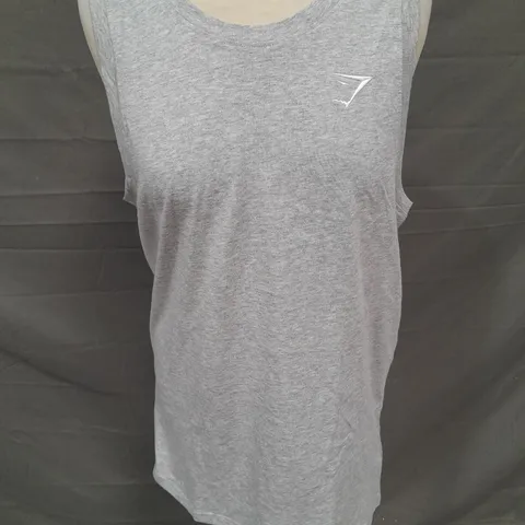 GYMSHARK CREST TANK IN GREY SIZE S