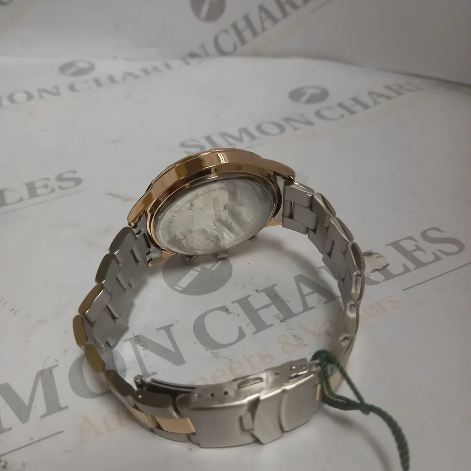 BOXED MANN EGERTON COUNTERSPY TWO TONE STEEL STRAP WATCH 