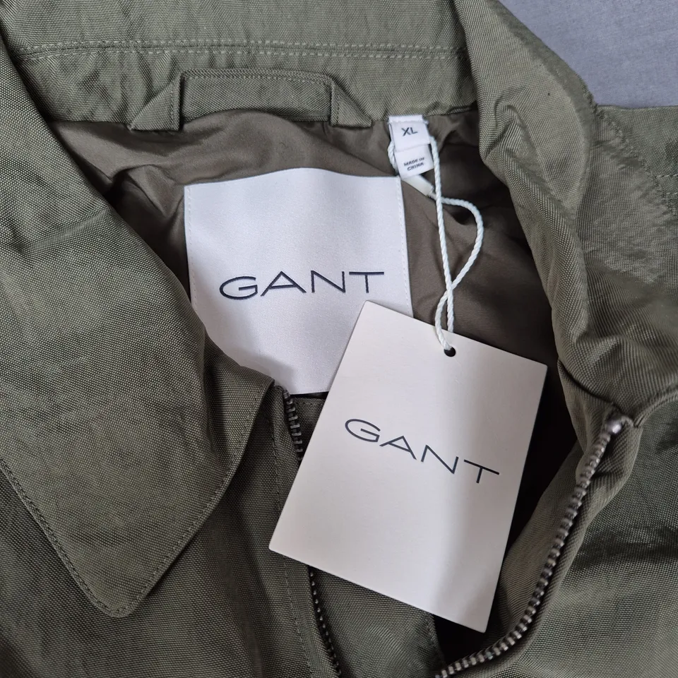 GANT NYLON JACKET IN 367 FERN GREEN - XL