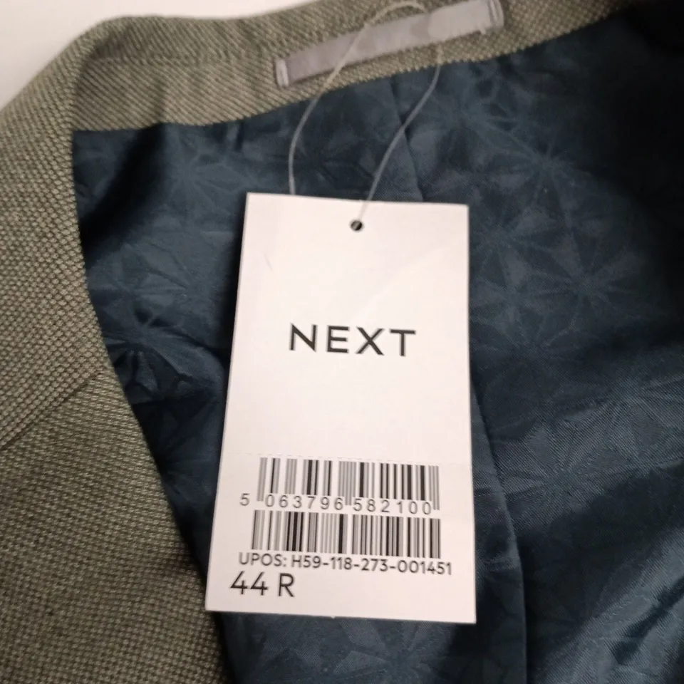 NEXT MEN'S SUIT JACKET, UK 44R, GREY