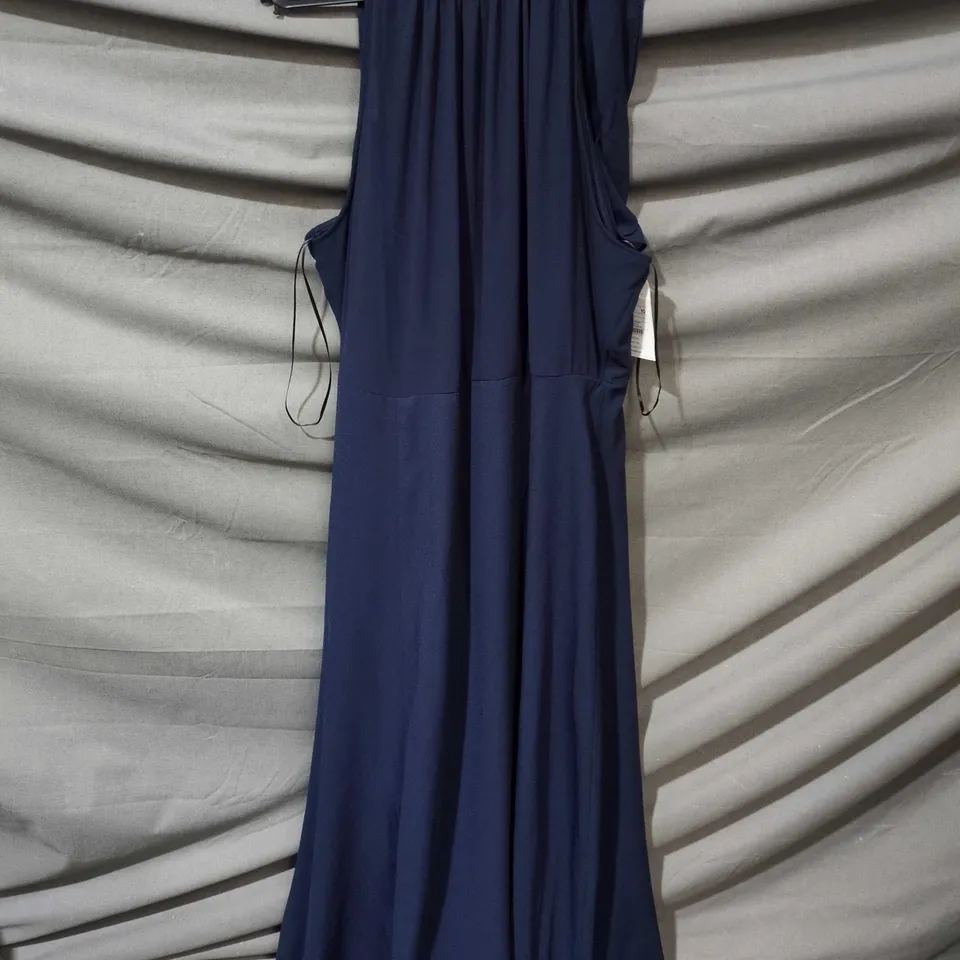 MONSOON NAVY MAXI DRESS - SIZE 14