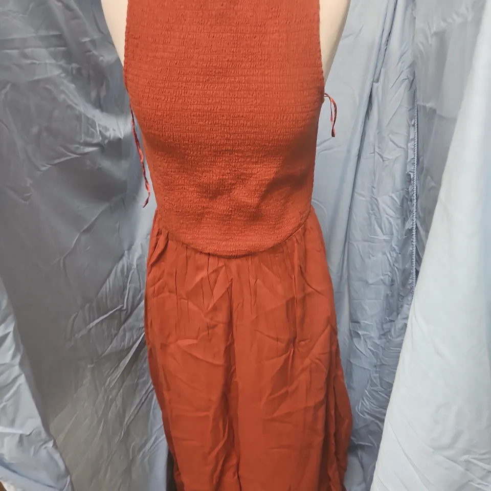 NOBODY'S CHILD ANGELINA MIDI DRESS – BROWN, UK 10 (EU 38, USA 6)