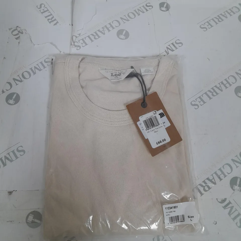 BAGGED LEE 101 CORE NECK T-SHIRT SIZE L 