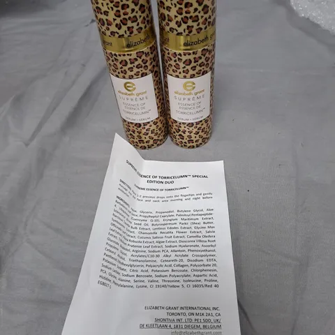 ELIZABETH GRANT SUPREME ESSENCE OF TORRICELUMN DUO – LEOPARD PRINT BOTTLES