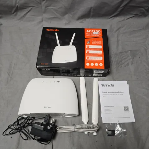TENDA AC1200 DUAL-BAND WI-FI ROUTER WITH 4G LTE – MODEL 4G07, BOXED
