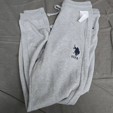 U.S. POLO ASSN. GREY POLO SHIRT – UK SIZE S – MID GREY MARL