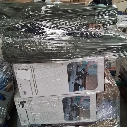 PALLET CONTAINING VARIOUS ELECTRICAL ITEMS AND HOUSEHOLD PRODUCTS TO INCLUDE;VACUUM CLEANER,CAMPING CHAIRS,PARASOL BASE