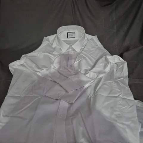 CHARLES TYRWHITT CUSTOM WHITE COTTON SHIRT – SLIM FIT, NECK 21IN, SLEEVE 33.5IN