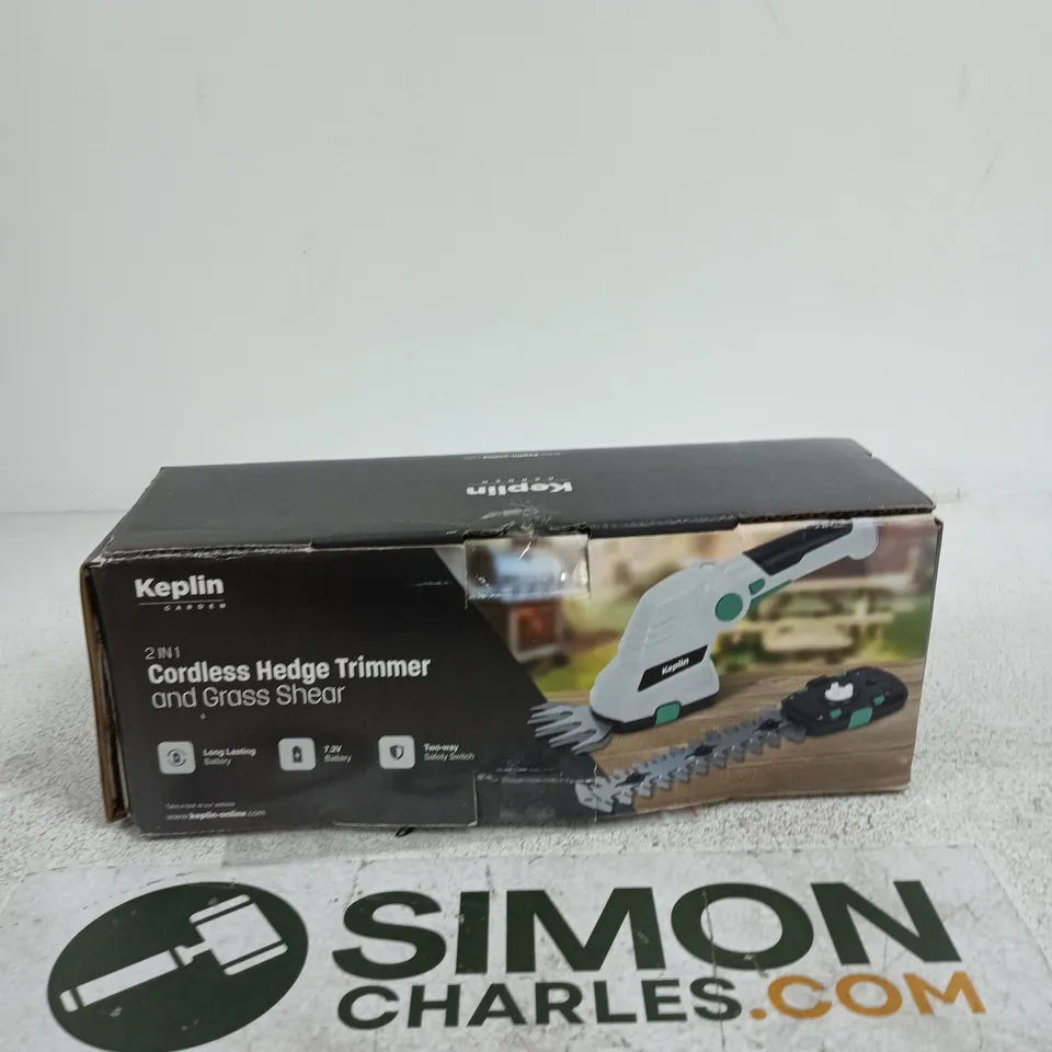 KEPLIN GARDEN 2-IN-1 CORDLESS HEDGE TRIMMER & GRASS SHEAR