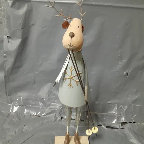 34 CM METAL STANDING REINDEER CHRISTMAS DECORATION