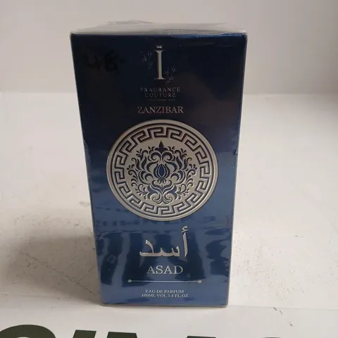 BOXED AND SEALED FRAGRANCE COUTURE ZANZIBAR ASAD EAU DE PARFUM 100ML