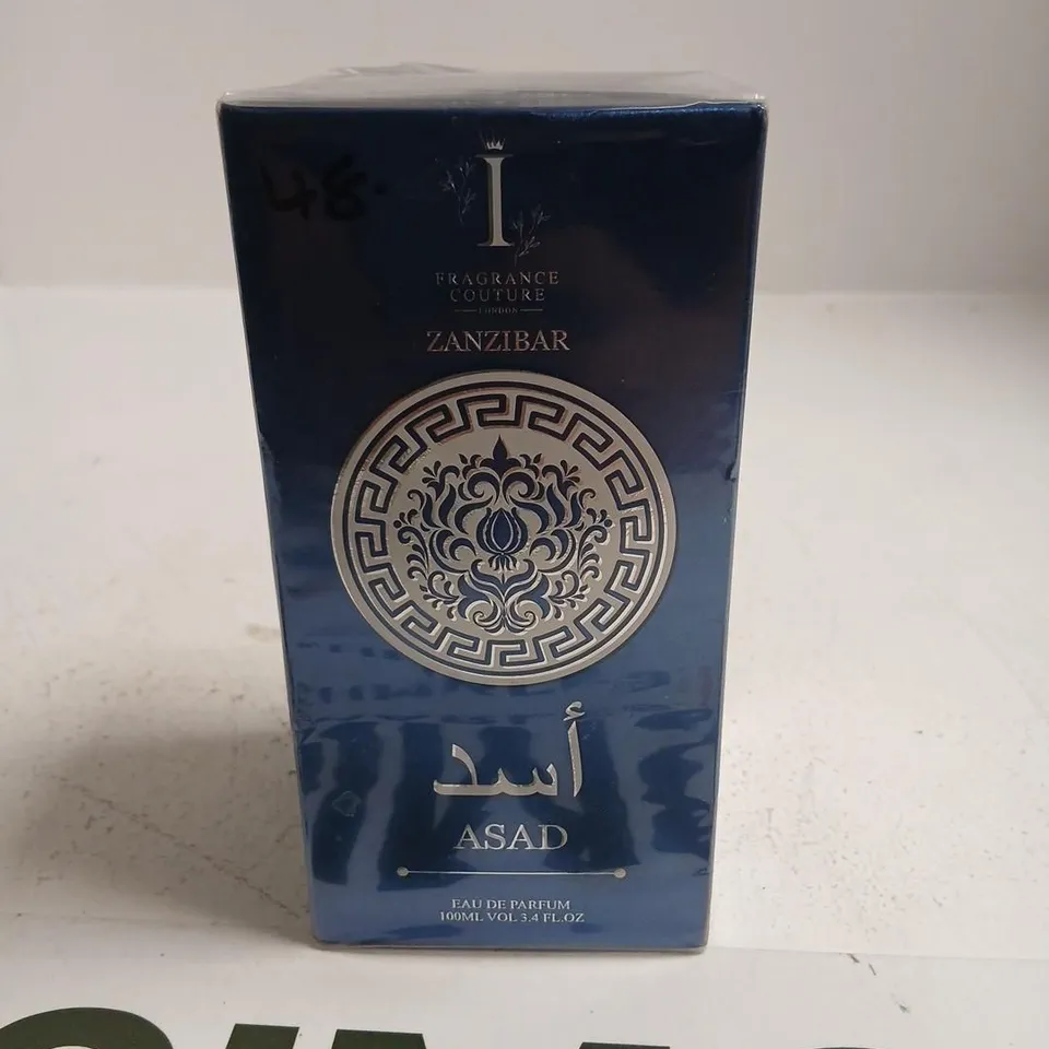 BOXED AND SEALED FRAGRANCE COUTURE ZANZIBAR ASAD EAU DE PARFUM 100ML