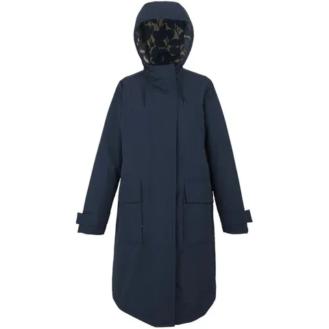 BRAND NEW REGATTA WOMENS ORLA KIELY LONGLINE WATERPROOF JACKET IN NAVY - SIZE 20