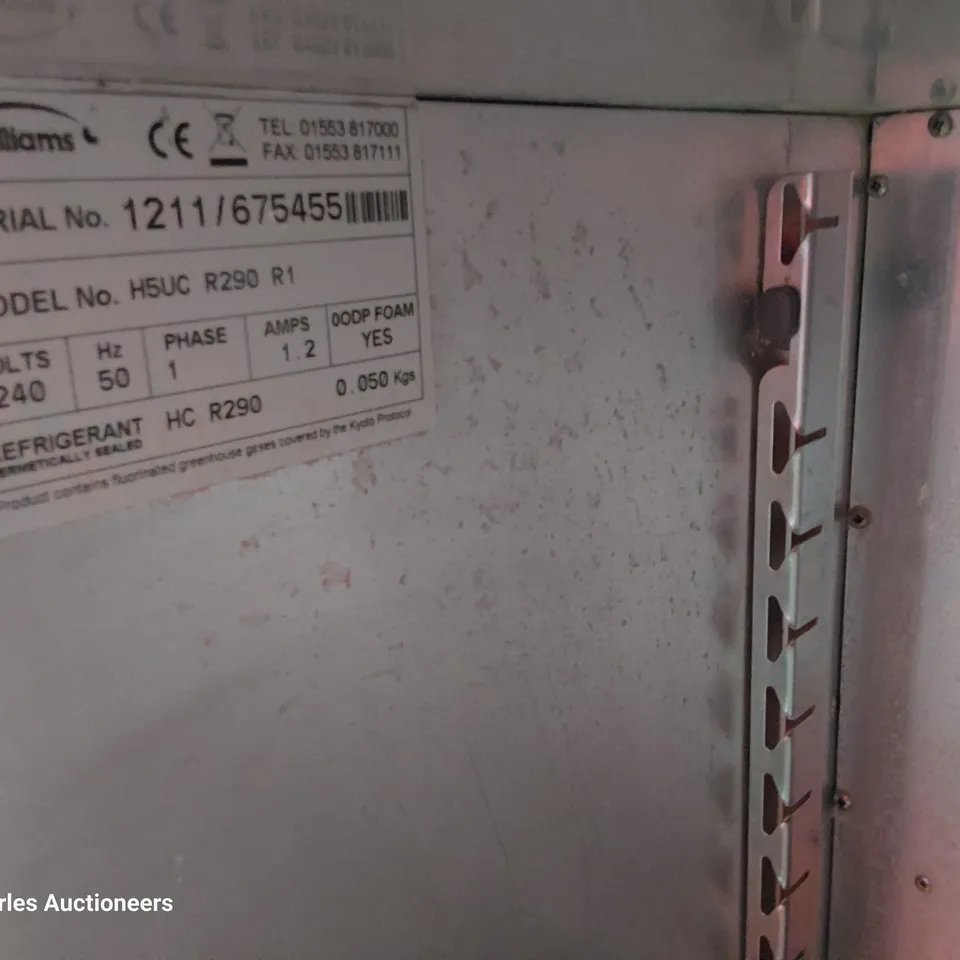 WILLIAMS UNDERCOUNTER FRIDGE H5UC R290 R1
