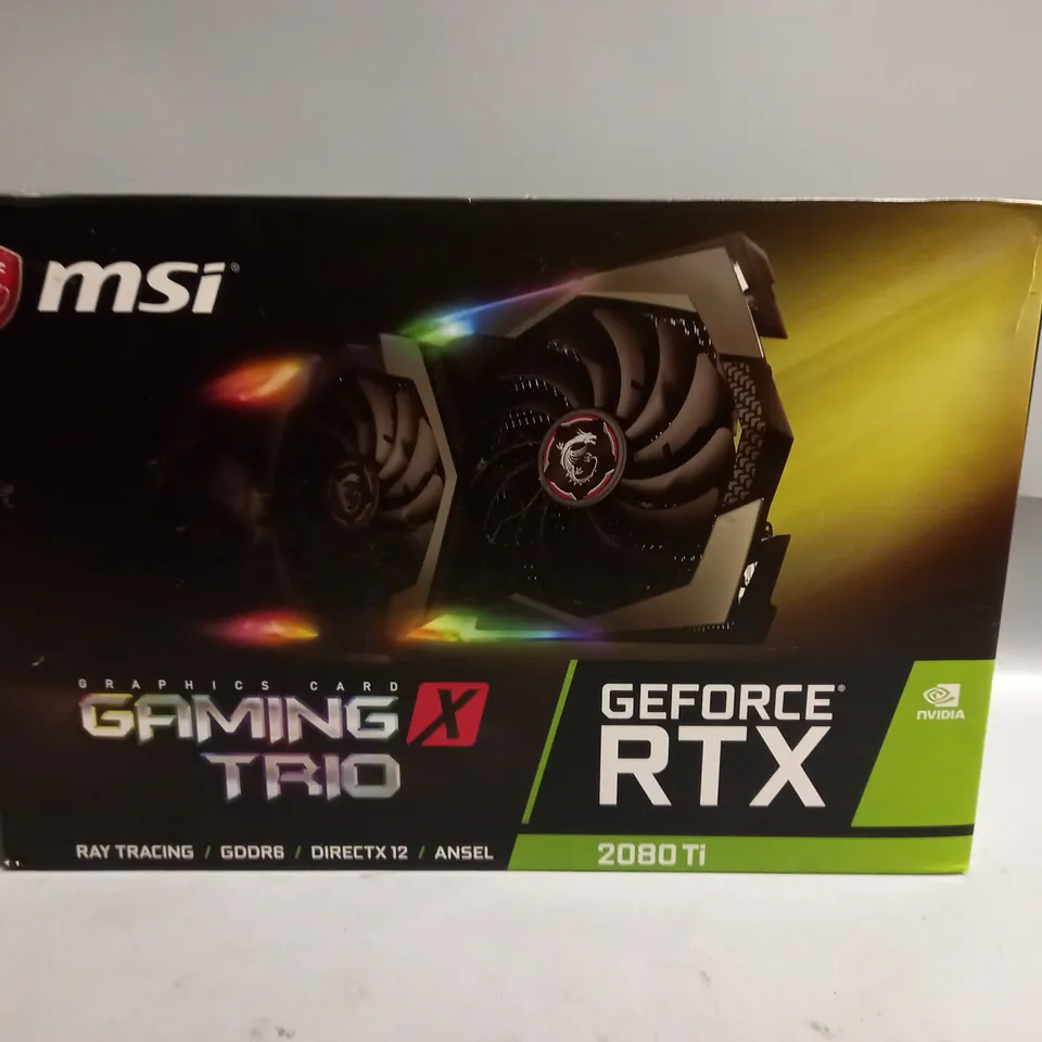 BOXED MSI GEFORCE RTX 2080 TI GRAPHICS CARD GAMING TRIO X