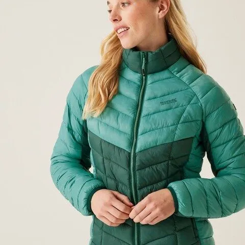 BRAND NEW REGATTA GREEN WOMENS DALENT PADDED JACKET - 10