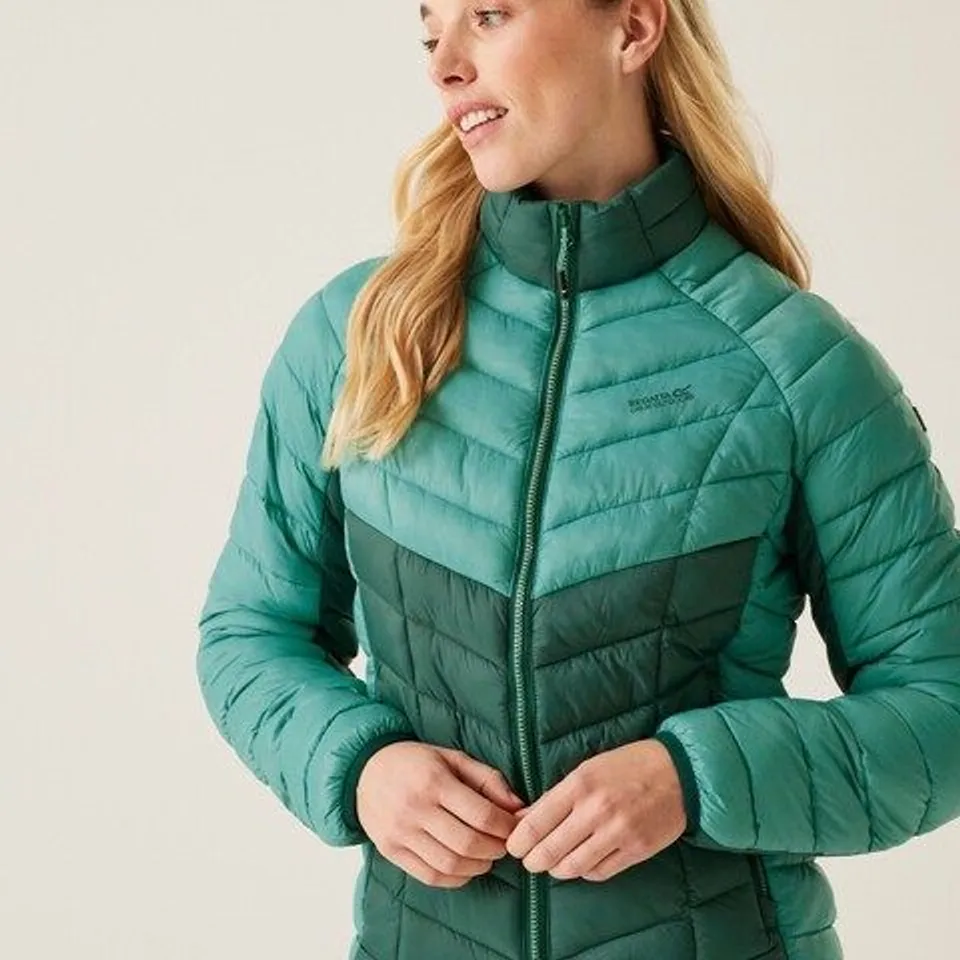 BRAND NEW REGATTA GREEN WOMENS DALENT PADDED JACKET - 10