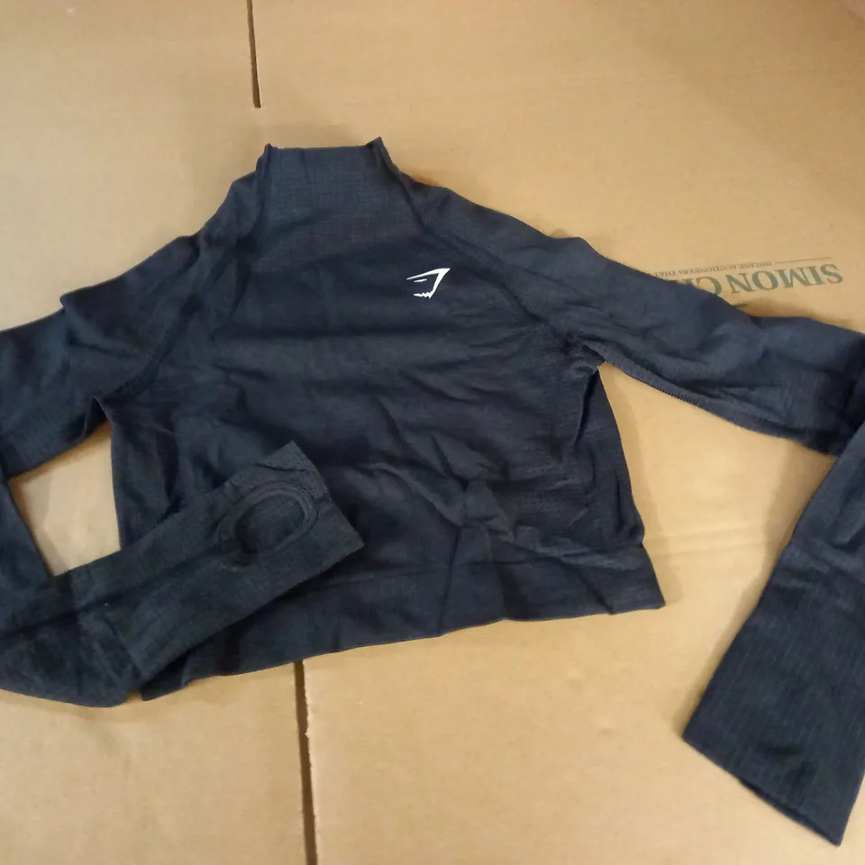 GYMSHARK LONG SLEEVE CROPPED TRAINING TOP - S
