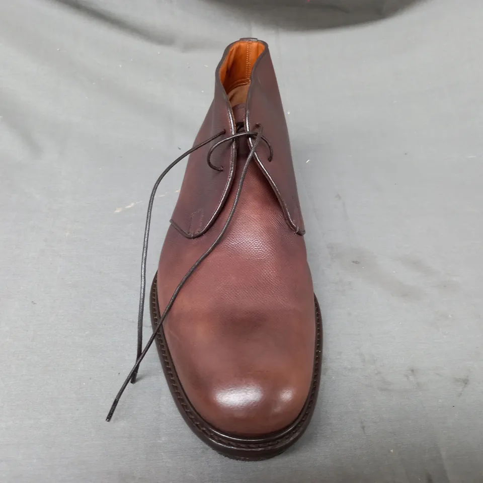 BOXED PAIR OF BALLY SHOES IN COFFEE US SIZE 12