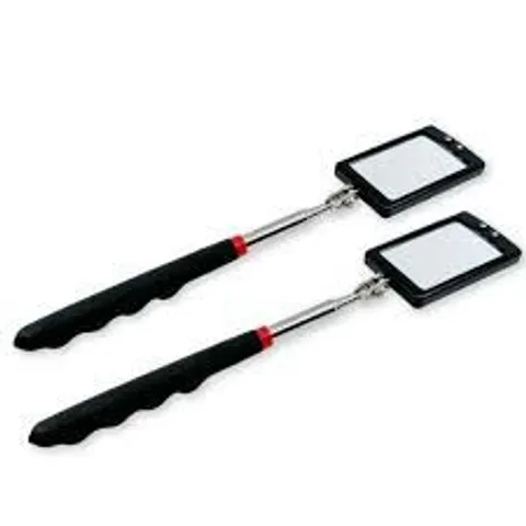 FLIPO SET OF 2 TELESCOPING MIRROR WITH LED LIGHTS 