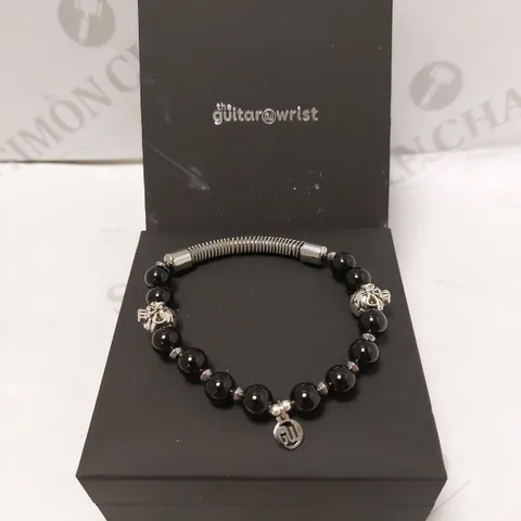 THE GUITAR WRIST BLACK BEAD BRACELET