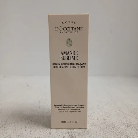 L'OCCITANE AMANDE SUBLIME SERUM CORPS RESURFACANT 100 ML – BOXED