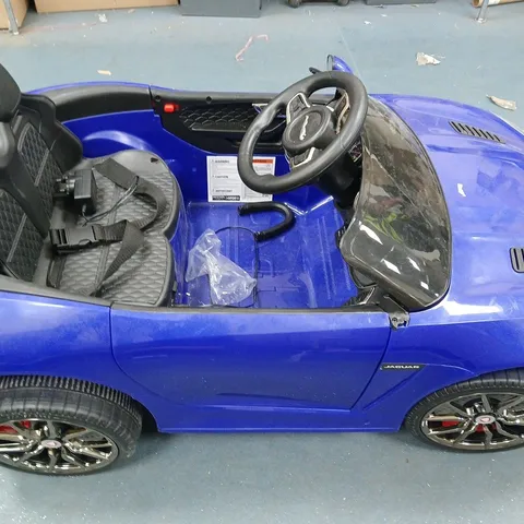 UNBRANDED KIDS JAGUAR ELECTRIC RIDE-ON TOY IN BLUE - COLLECTION ONLY