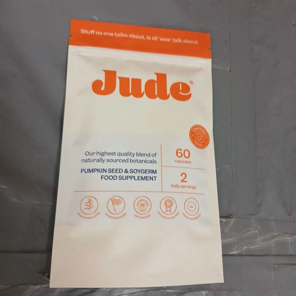 THREE POUCHES OF JUDE PUMPKIN SEED & SOY GERM FOOD SUPPLEMENT – 60 CAPSULES
