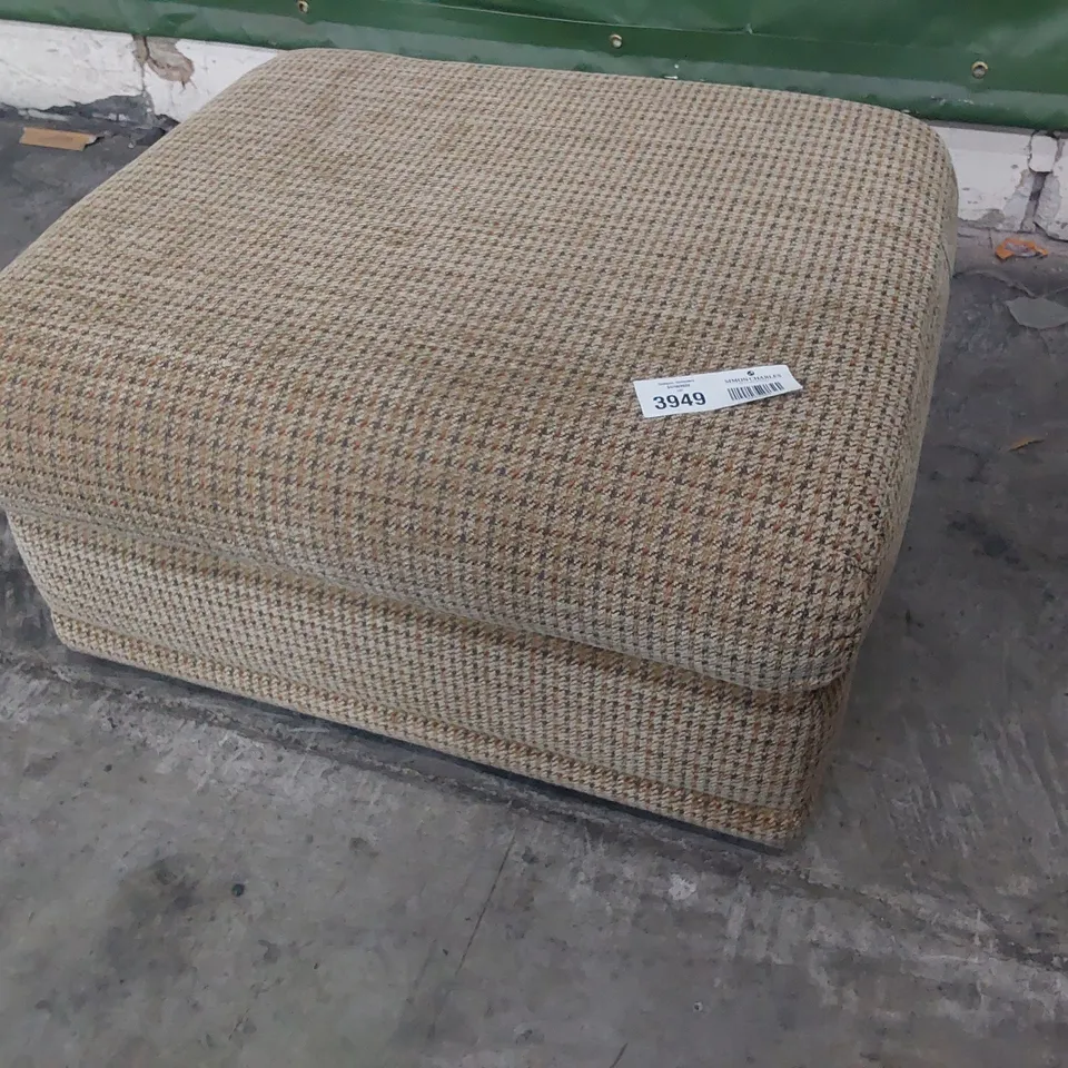 QUALITY BRITISH DESIGNER G PLAN MALVERN FOOTSTOOL KENDAL ANTIQUE FABRIC 