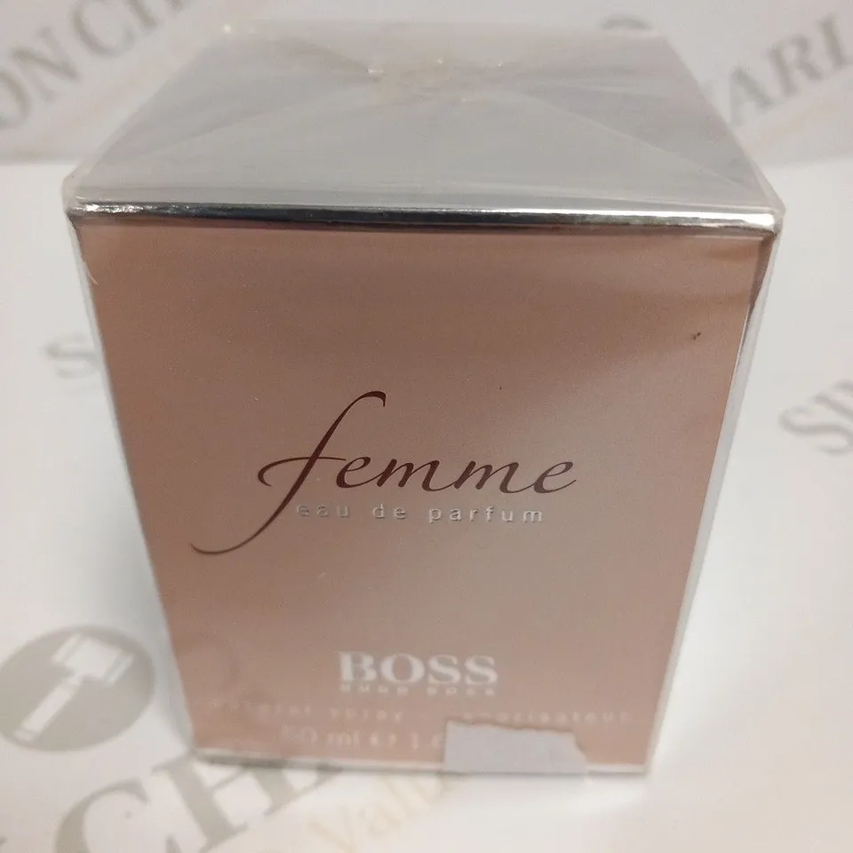 BOXED AND SEALED HUGO BOSS FEMME EAU DE PARFUM 50ML