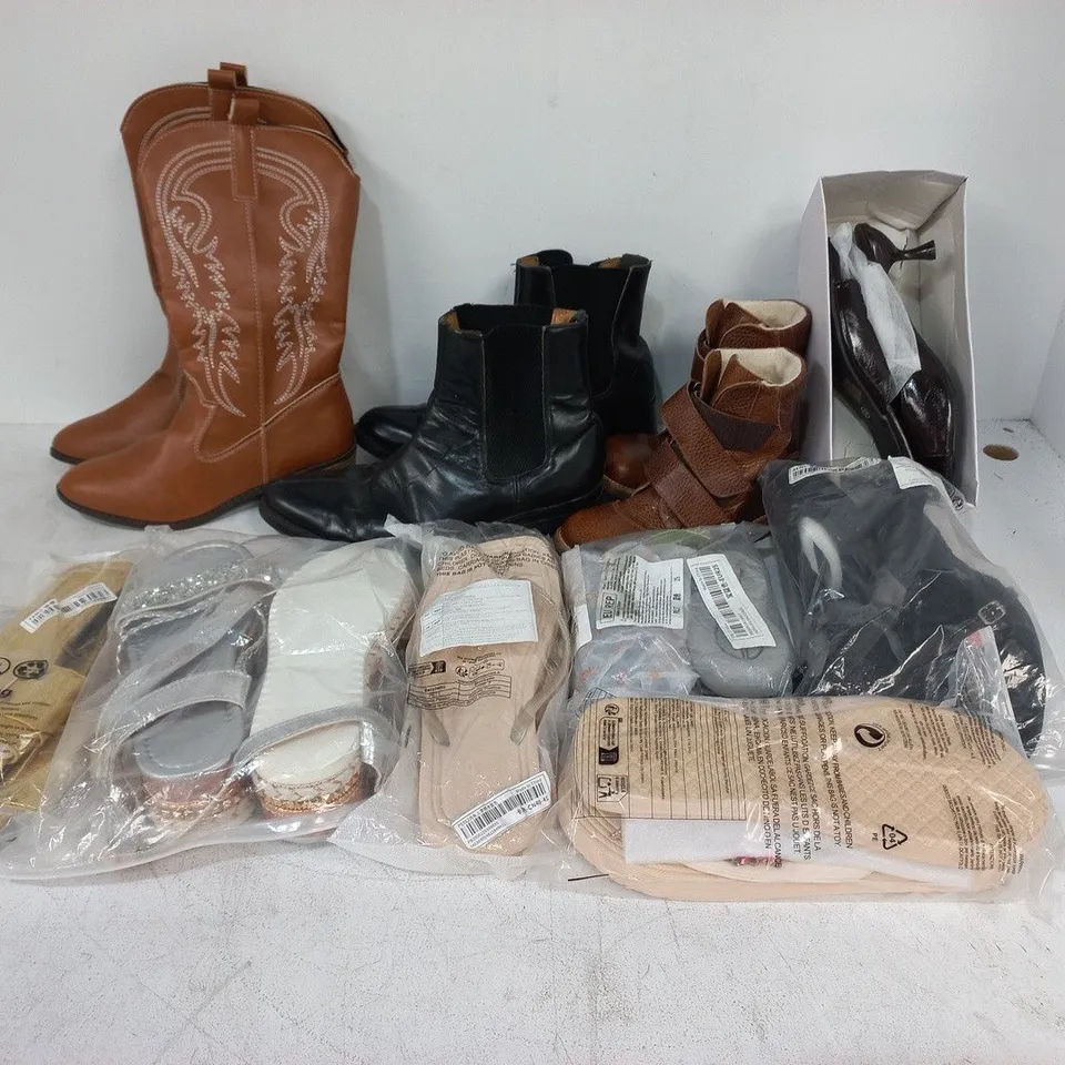 LARGE QUANTITY OF ASSORTED SHOES AND SANDALS - VARIOUS SIZES