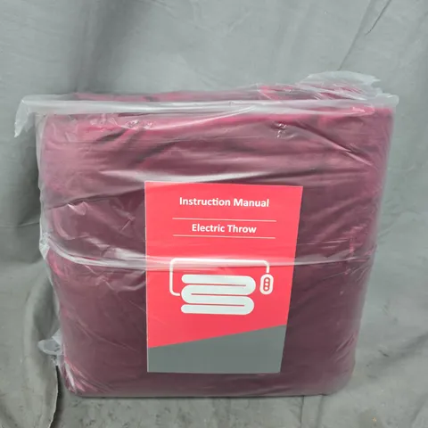 FLANNEL FLEECE ELECTRIC OVER THROW 160X130 CM – RED & WHITE