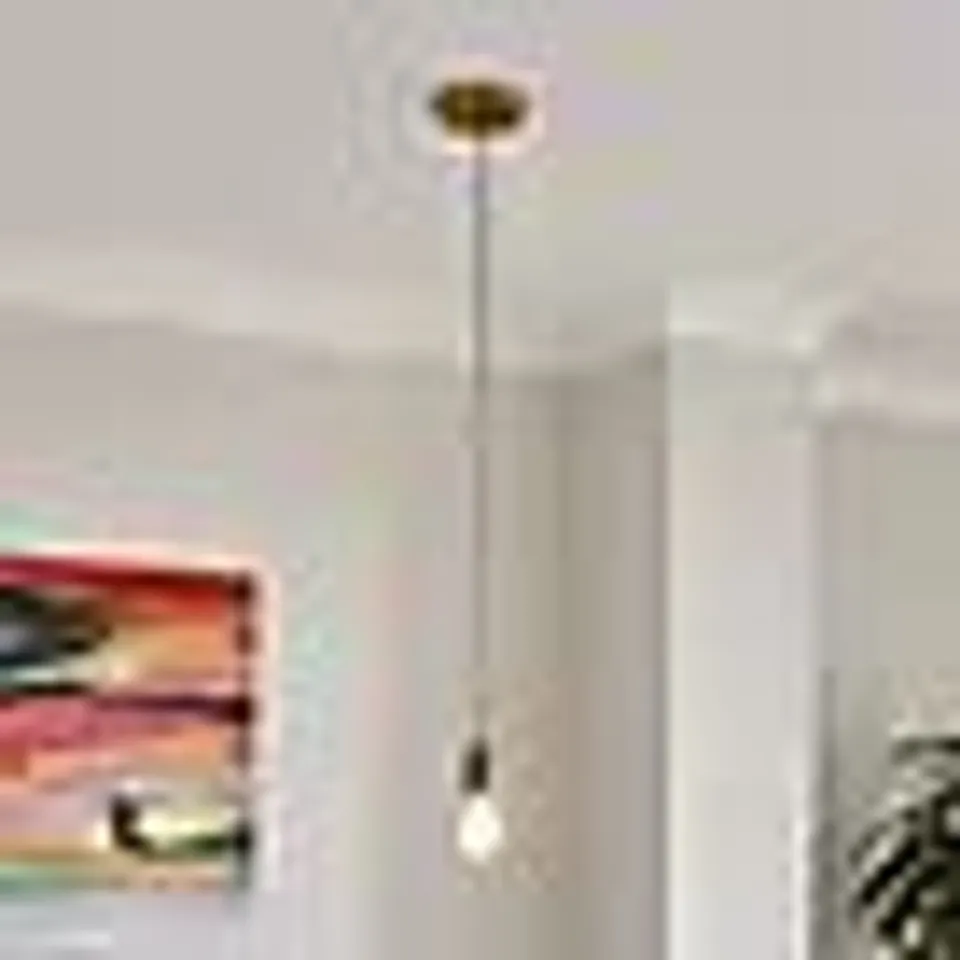 BOXED CHARLIE INDUSTRIAL ADJUSTABLE PENDANT FLEX CEILING LIGHT CABLE - GOLD