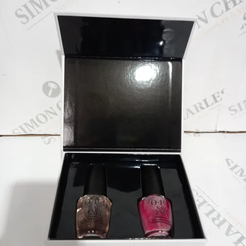 BOXED OPI SET OF ORIGINAL NAIL STRENGTHENER INCLUDING CLEAR AND PINK 