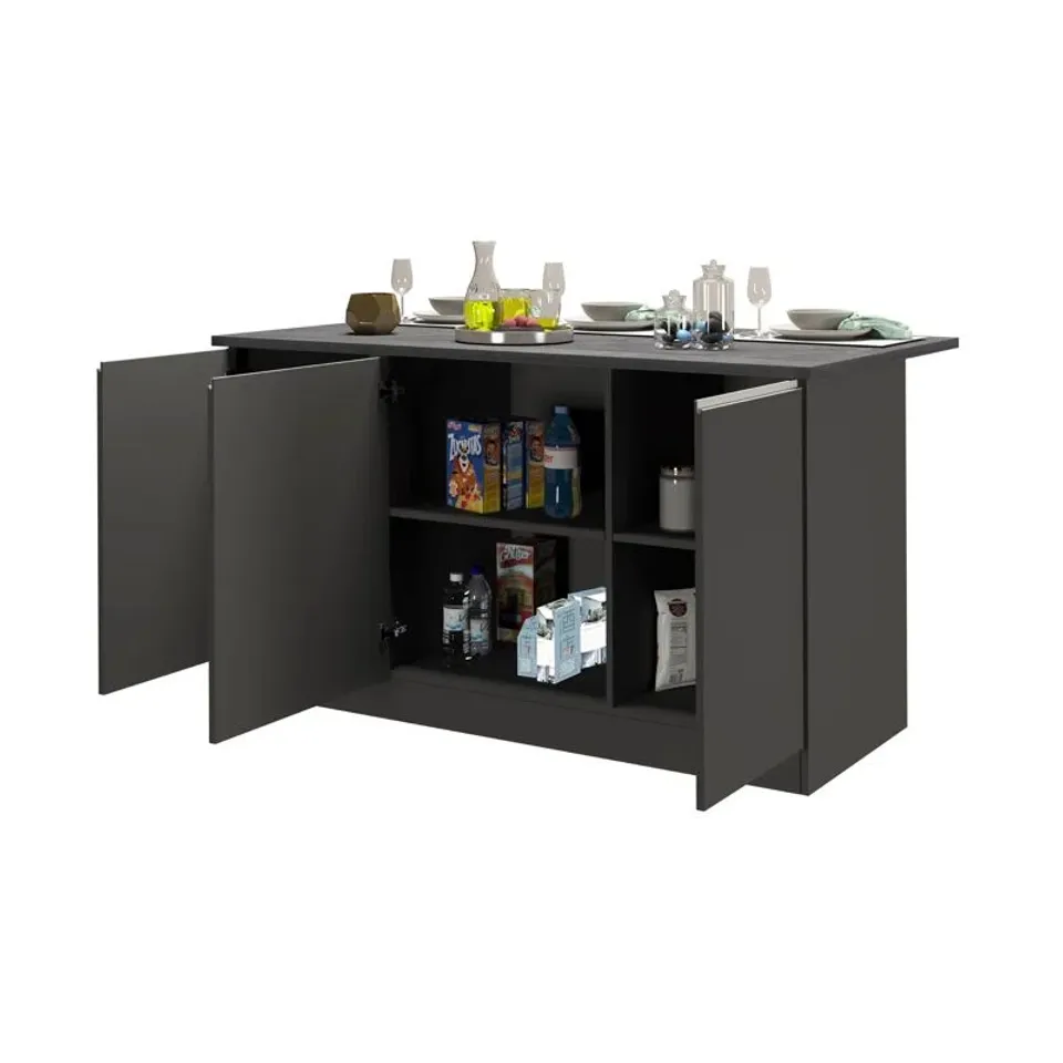 BOXED PAMEAL WOOD KITCHEN ISLAND (3 BOXES)