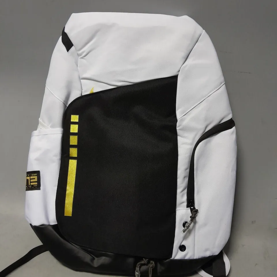 NIKE ELITE WHITE & BLACK BACKPACK 