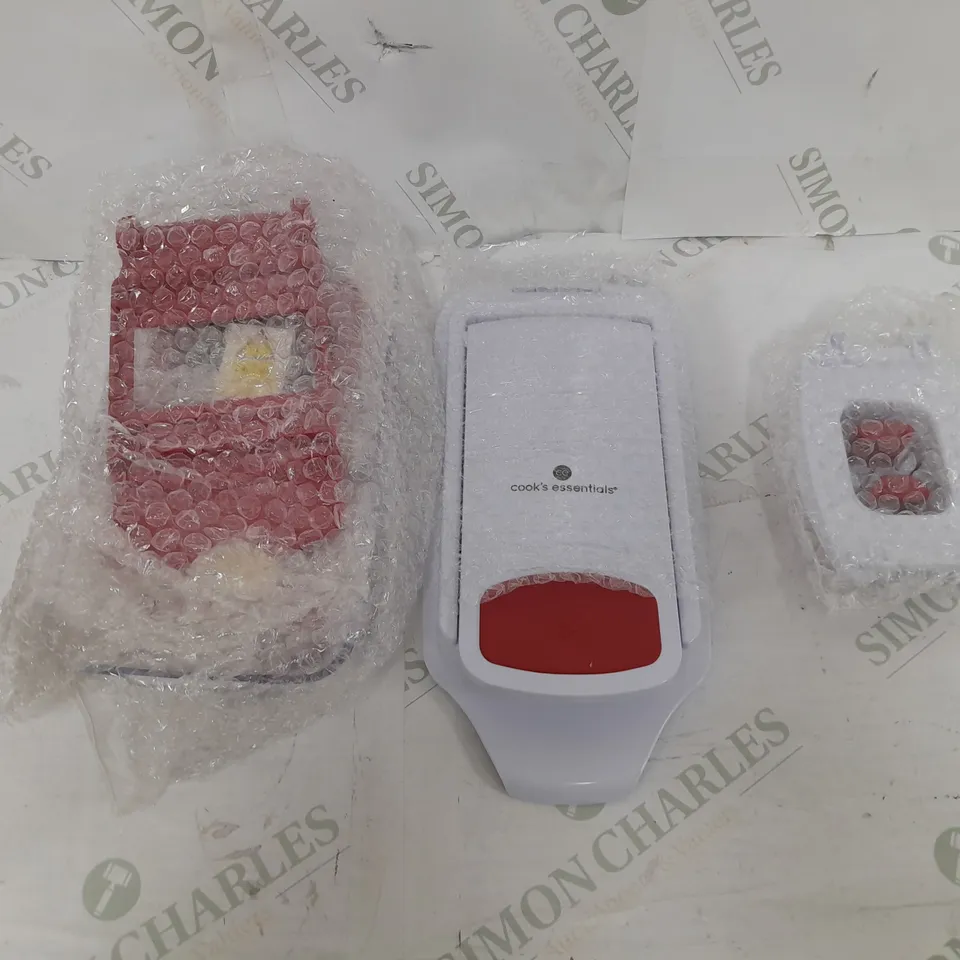 BOXED COOK'S ESSENTIALS CHOPPER 8 SLICE & DICE BLADES IN RED
