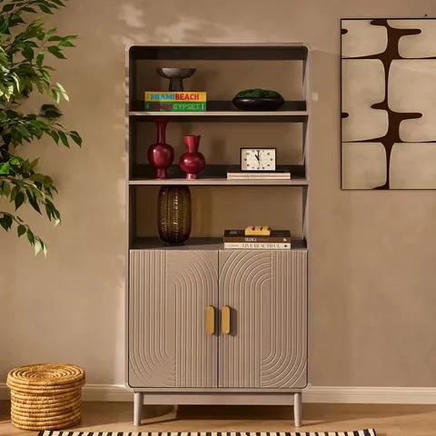 BOXED DUSK MARNIE BOOKSHELF - TAUPE (1 BOX)
