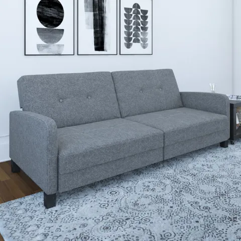 BOXED BOSTON FABRIC SOFA BED