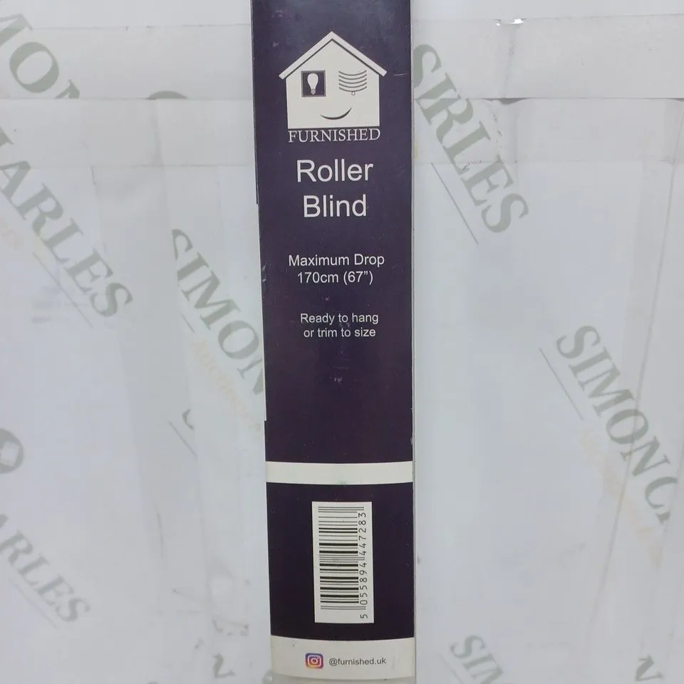 BOXED FURNISHED ROLLER BLIND CREAM MAX DROP 170CM (67") CUT TO SIZE
