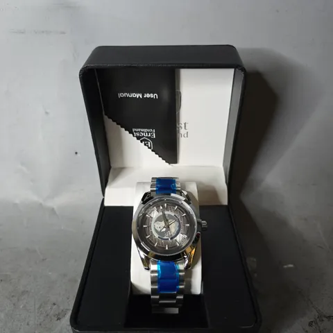 ERNEST FERDINAND WATCH β GLOBAL DIAL β STAINLESS STEEL STRAP β 3ATM WATER RESISTANT - GIFT BOX