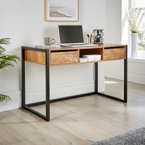 BOXED KRAUL 120CM W RECTANGULAR COMPUTER DESK IN SONOMA OAK (1 BOX)