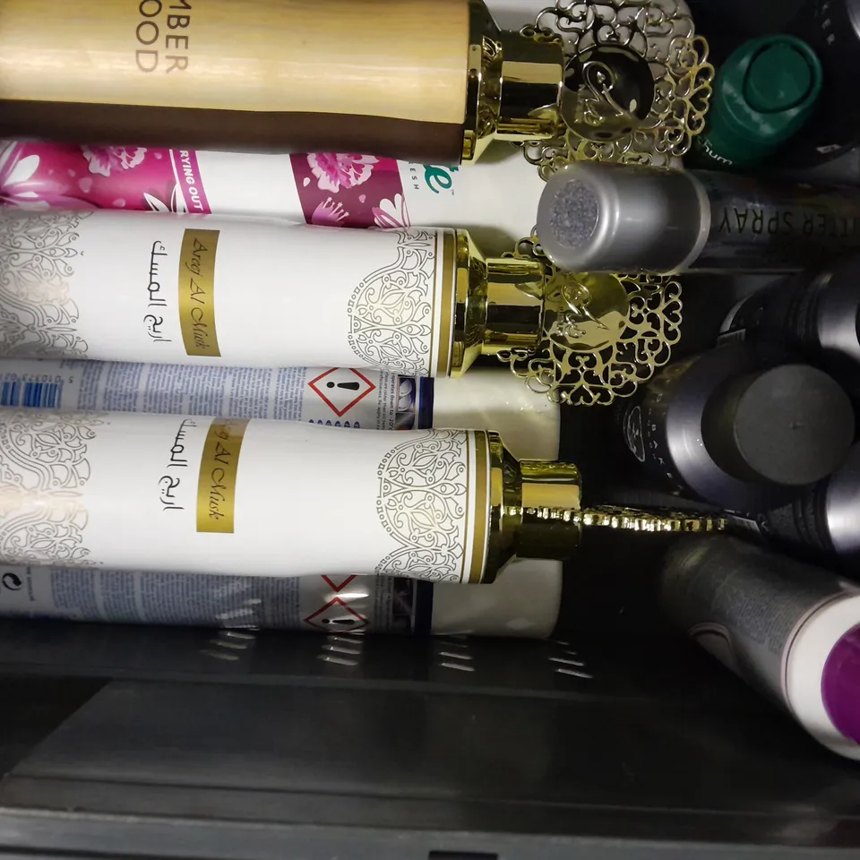 APPROXIMATELY 10 ASSORTED AEROSOLS TO INCLUDE - TED BAKER BODY SPRAY , L'OREAL CARBON PROTECT , FAITH IN NATURE SHAMPOO ETC