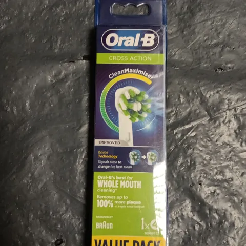 ORAL-B CROSS ACTION CLEAN MAXIMISER VALUE PACK - REPLACEMENT ELECTRIC TOOTHBRUSH HEADS