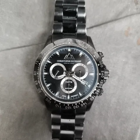 CHRISTOPHE DUCHAMP CHRONOGRAPH STAINLESS STEEL WATCH 