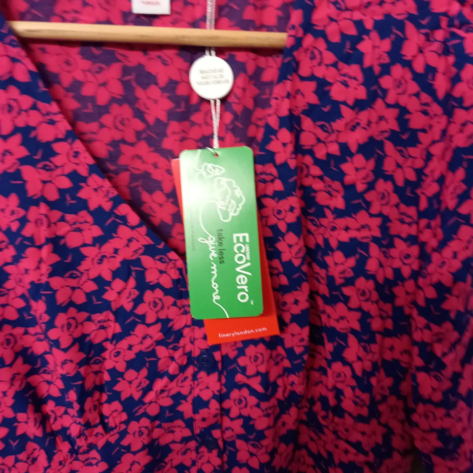 FINERY PINK FLORAL DRESS - UK 12