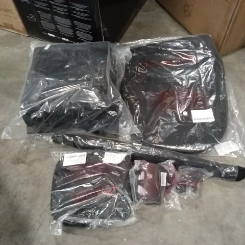 BOXED ICANDY ACCESSORIES PACK - BLACK EDITION // TO INCLUDE; FOOTMUFF, CHANGING BAG, PRAM PARASOL, CUP HOLDER ETC