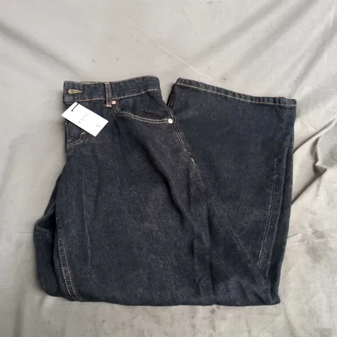 MOTEL DENIM LOW RISE PARALLEL JEANS IN INDIGO SIZE W30 L32