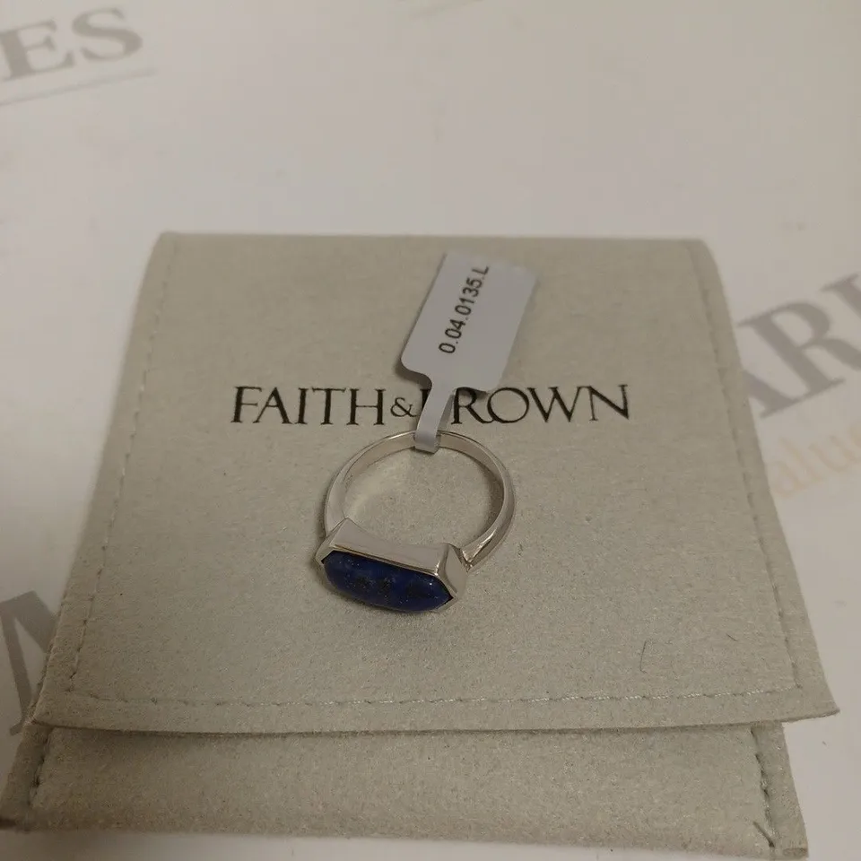 FAITH & BROWN NATURAL GEMSTONE RING 